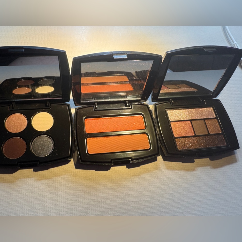Lancome Blush and Eyeshadow Palettes with Warm Tones